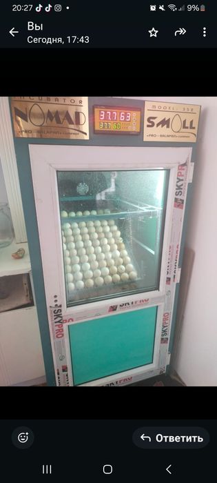 Инкуватор сатылады.