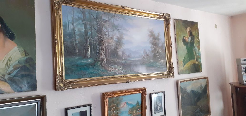 Ретро картина масло върху платно