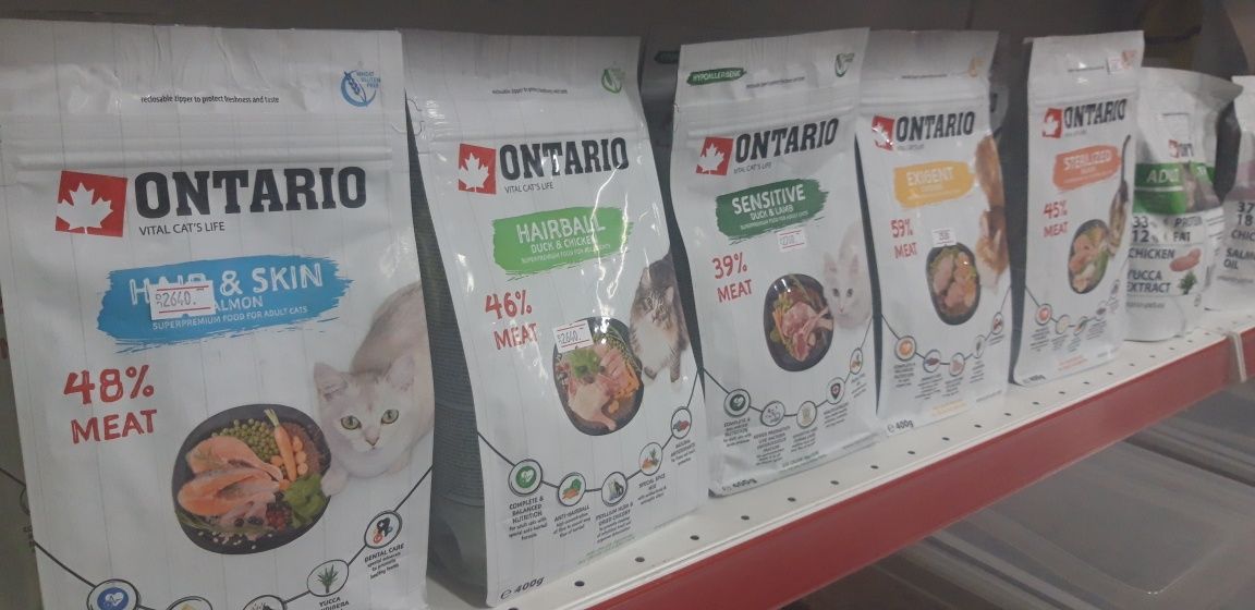 Корм класса супер-премиум  Ontario