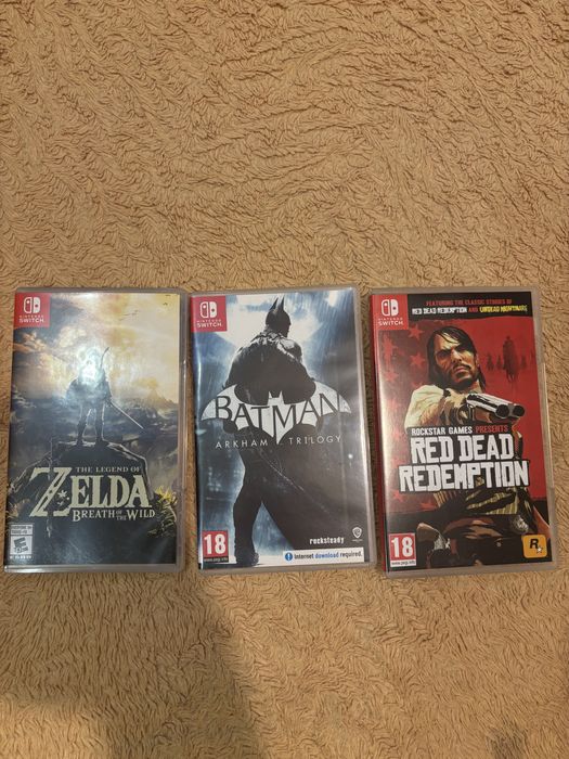 Продам zelda botw, batman, rdr на nintendo switch