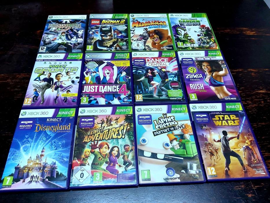 Lego/ Sonic/ Star Wars/Smirfs/Turtles n/Superman Kinect copii Xbox 360