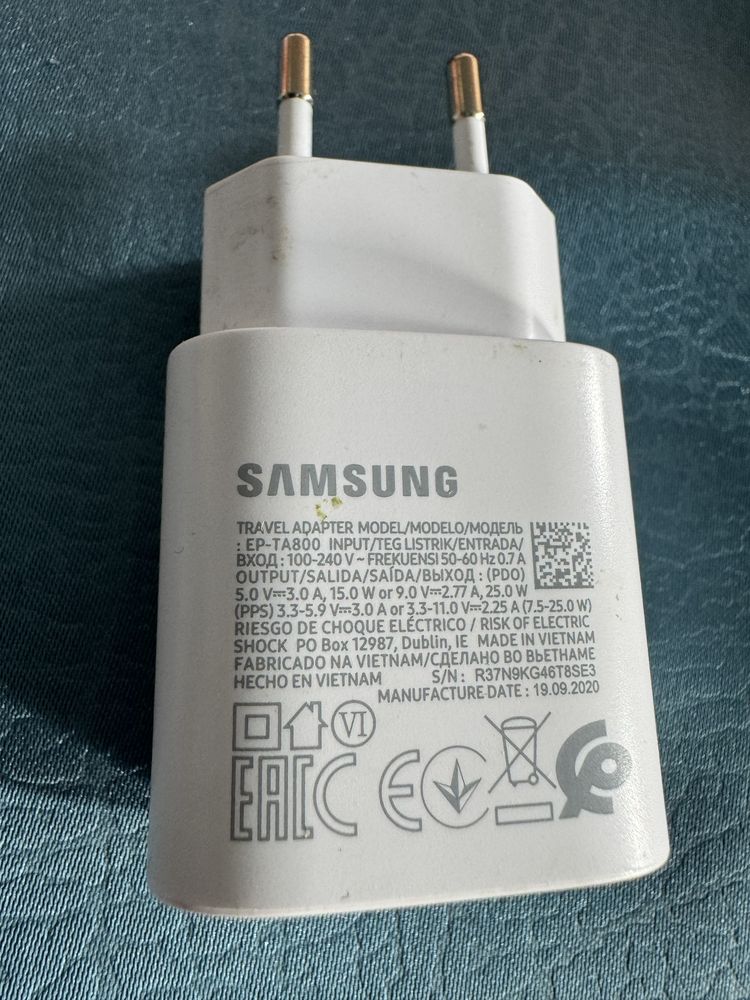 Оригинално зарядно Samsung EP-TA800 25W USB-C , бързо зарядно