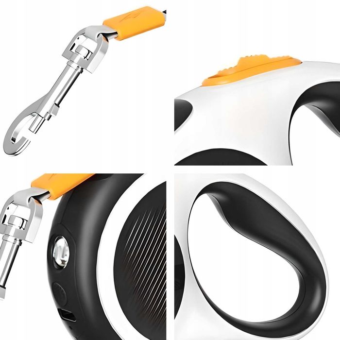 Автоматичен Повод за Кучета Вграден LED Фенер, Дължина 5м до 30кг Куче