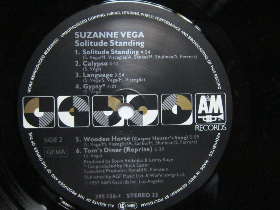 cadou rar Suzanne Vega Solitude Standing Indie AltRock  Germany 1985