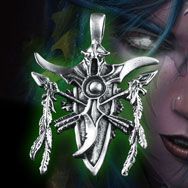 Medalion + Lant World of Warcraft, Undead, Nightelf, Orc, Horde