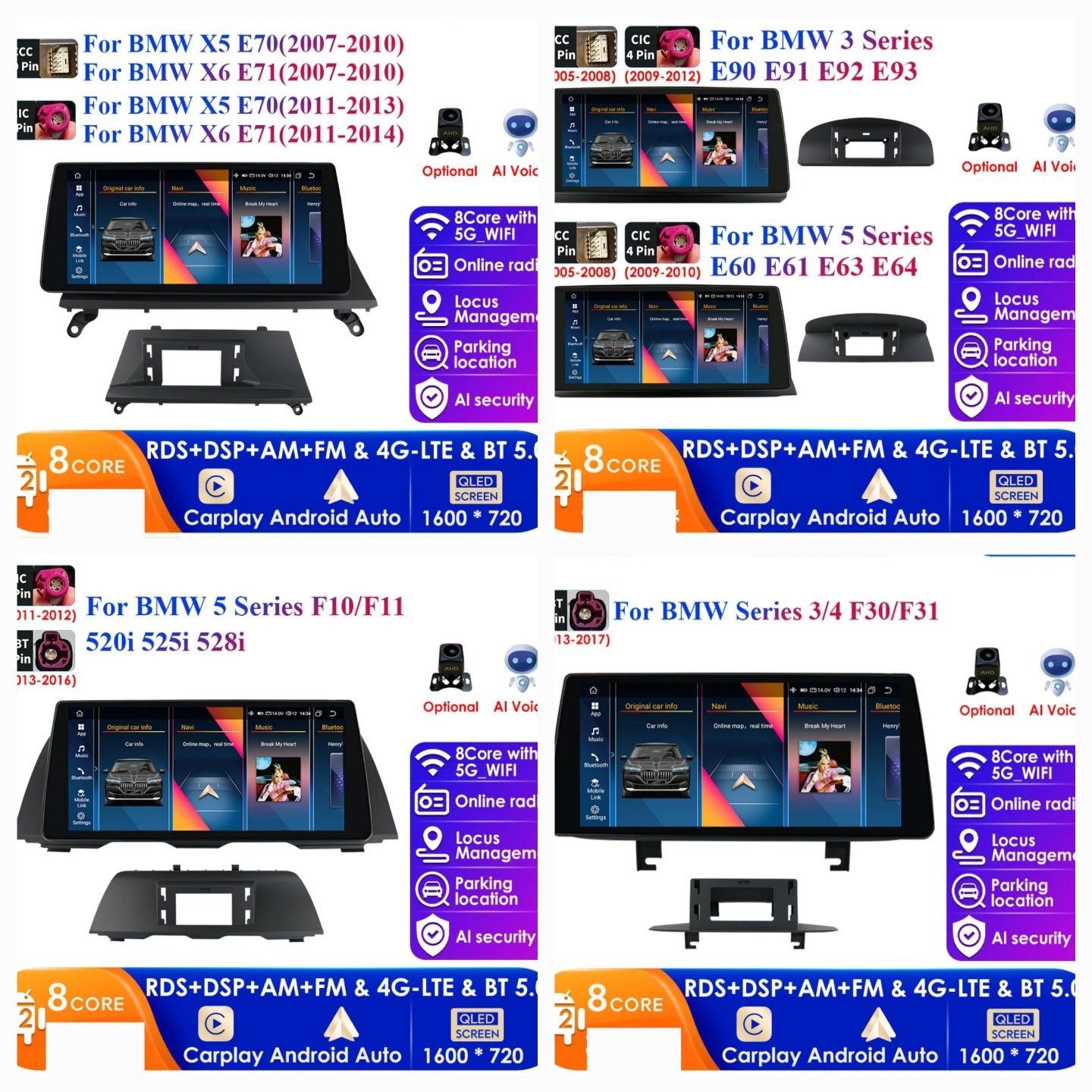 Navigatie  Bmw E60,E70,E71,E83,E84,E87,E90,F01,F10,F11,F20,F30,F31,F48