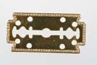 Медальон Висулка Бръснарско Ножче Злато 18к, 88 Брилянта SERKOS