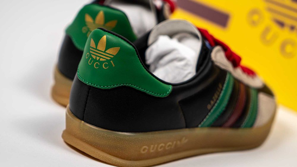 Унисекс Обувки Adidas x Gucci Gazelle Black Green Red