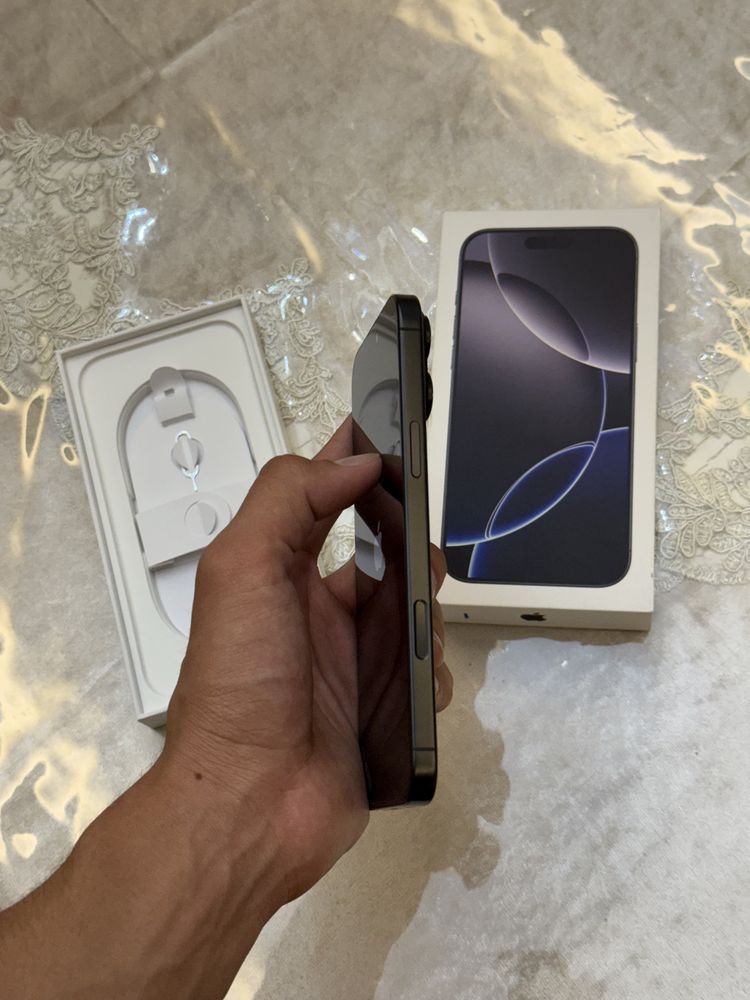 iPhone 16 Pro Max 256/100% 120sikl yengide Black Titanium