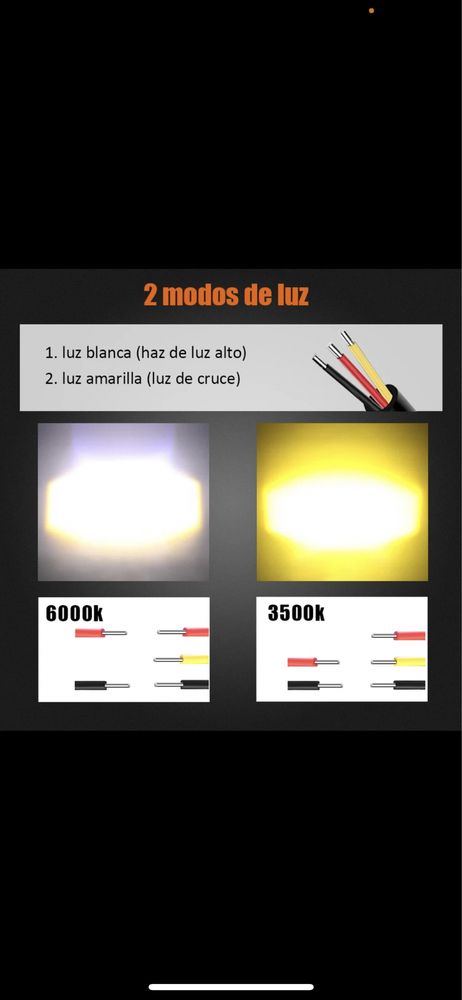 Set proiectoare moto BI LED bufniță ATV scuter offroa lumini