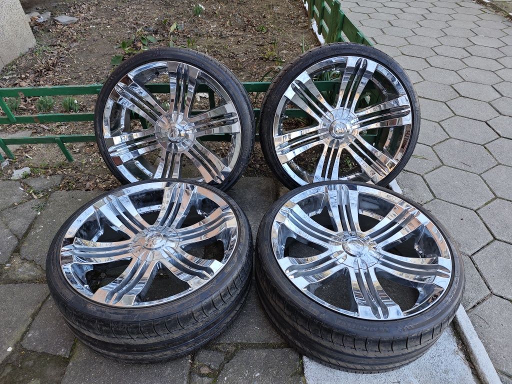 Джанти 22ки 5х120 с летни гуми Michelin Pilot Sport 255/30/22