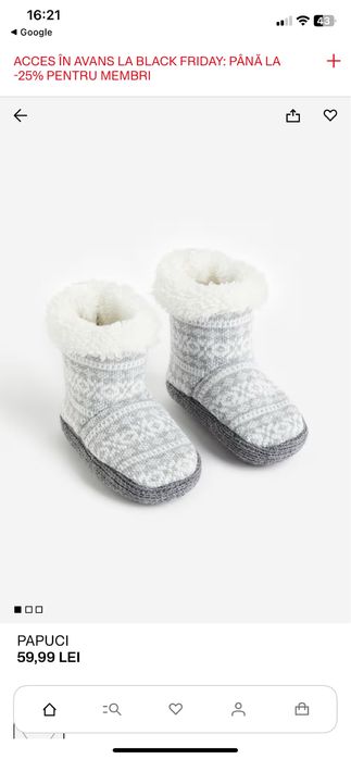 Papuci cu blana bebe