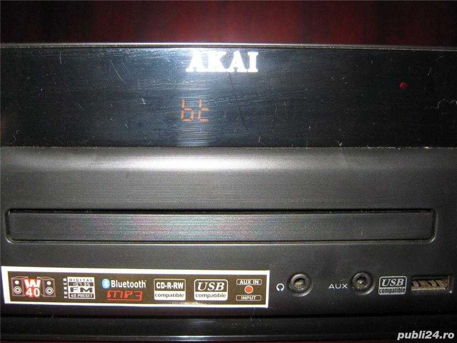 Sistem AKAI Radio CD USB Bluetooth Stereo Boxe Telecomanda,NOU MP 3
