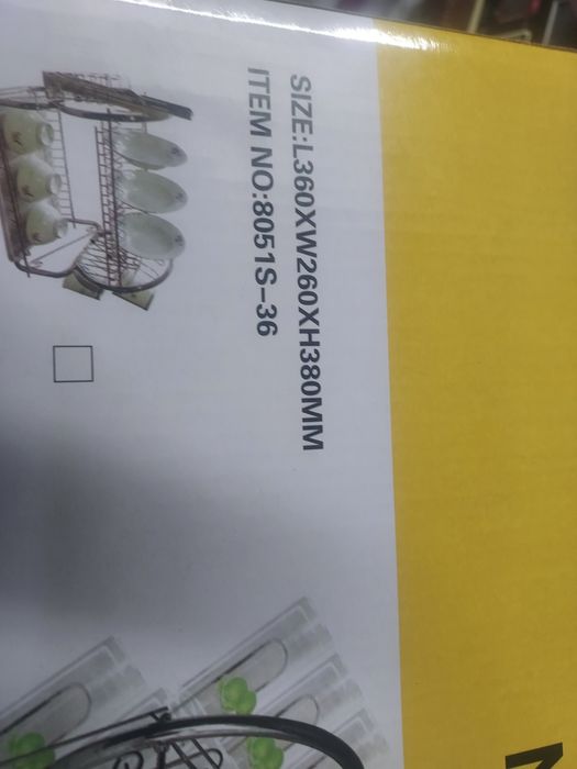 Uscator vase etajat cu suport tacamuri, pahare si tăvița scurgere Nou
