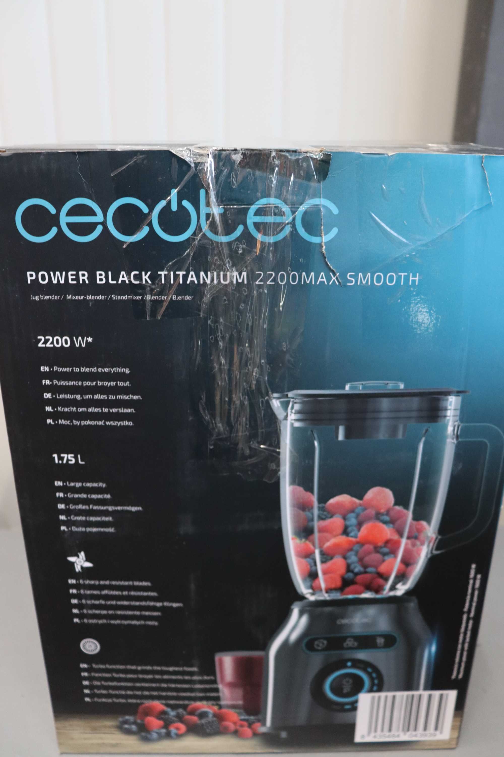 Блендер Cecotec Power Black Titanium 2200MAX Smooth