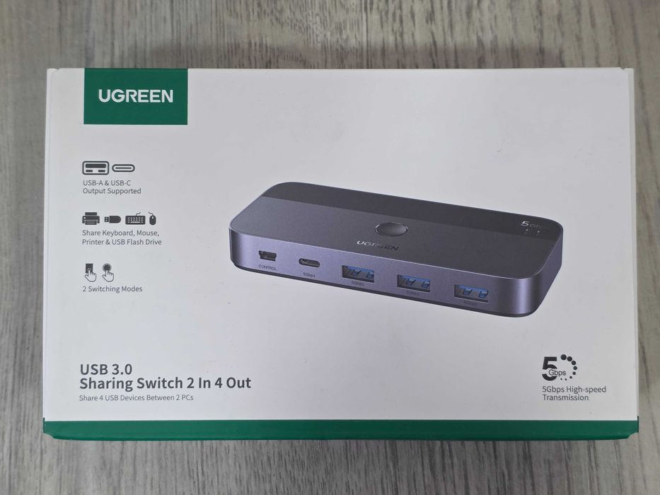 Ugreen Switch USB 3.0 switch 2-in-4 - Sigilat