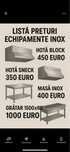 Echipamente profesionale inox