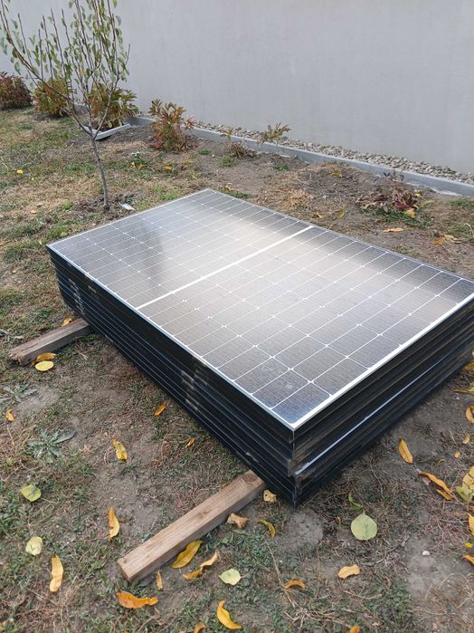 10 panouri fotovoltaice monocristaline trifazate,380 w buc.÷ invertor.