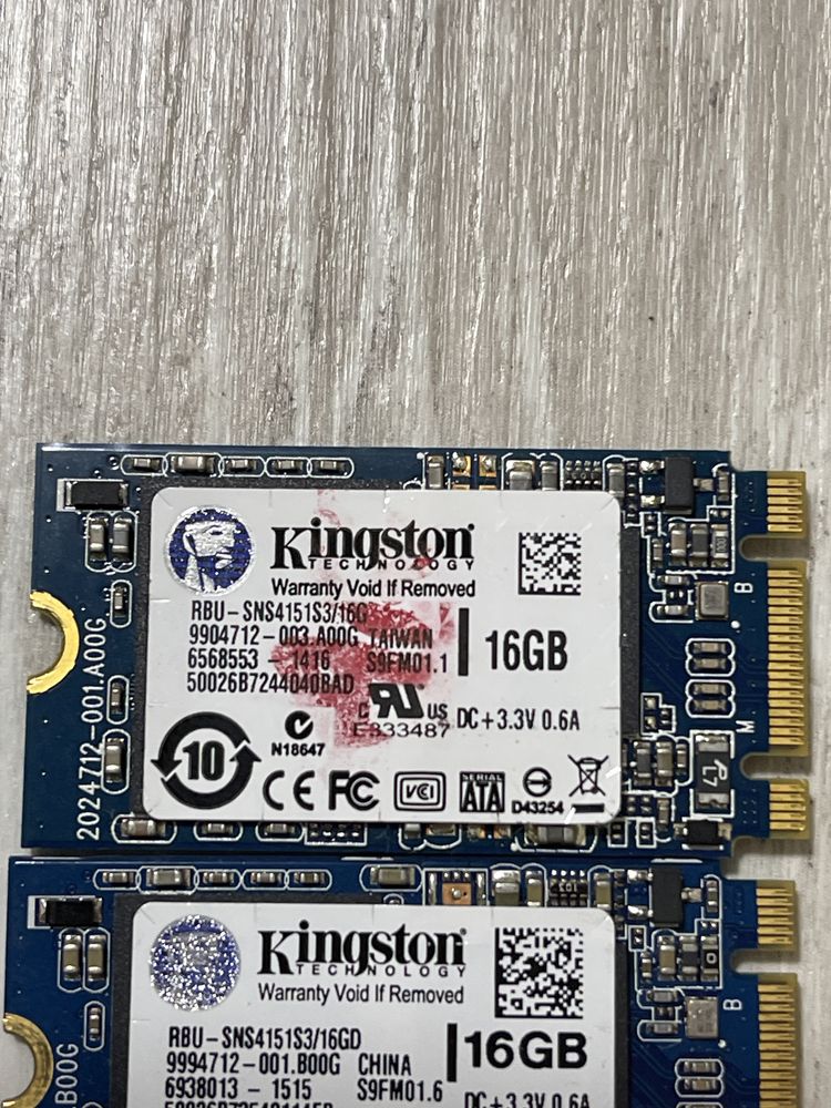 Kingston SATA III SSD M.2 16GB RBU-SNS4151S3/16GD