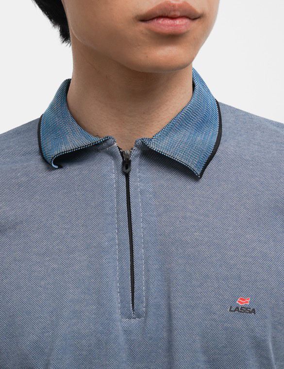 Мужская футболка Polo, финка на молнии с коротким рукавом
