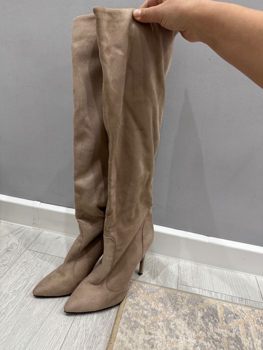 Ботфорты бежевые