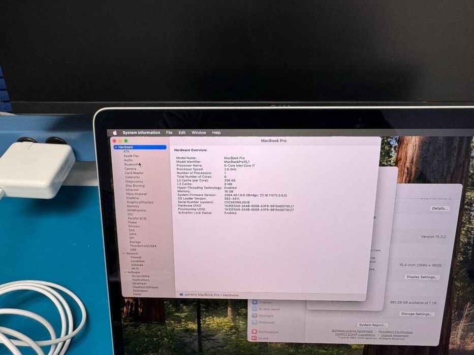 MacBook Pro 512 Gb i7 15 inch IDEAL