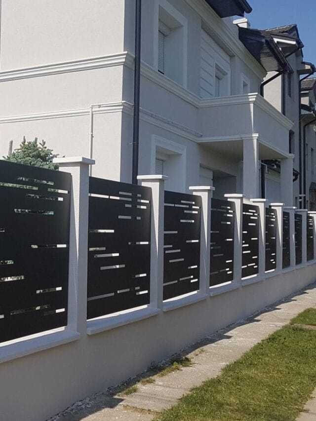 Garduri si porti din panou stil jaluzea, sipca metalica, tabla cutata