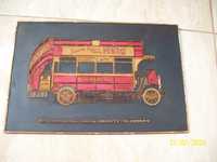 Tablou vechi autobuz epoca HAIG 1919 pt decor cafenea sau bar