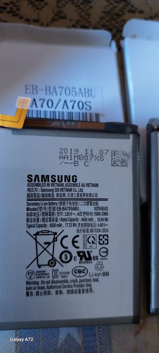 Baterii Samsung a70 folosite originale