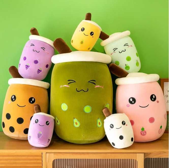 Плюшена играчка Възглавница Бабъл шейк Boba Tea Bubble Tea Cup