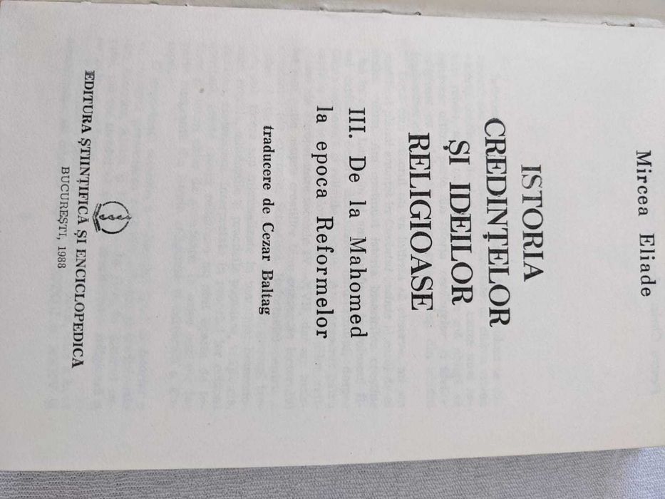 Istoria ideilor și credințelor religioase-George Calinescu-4 volume