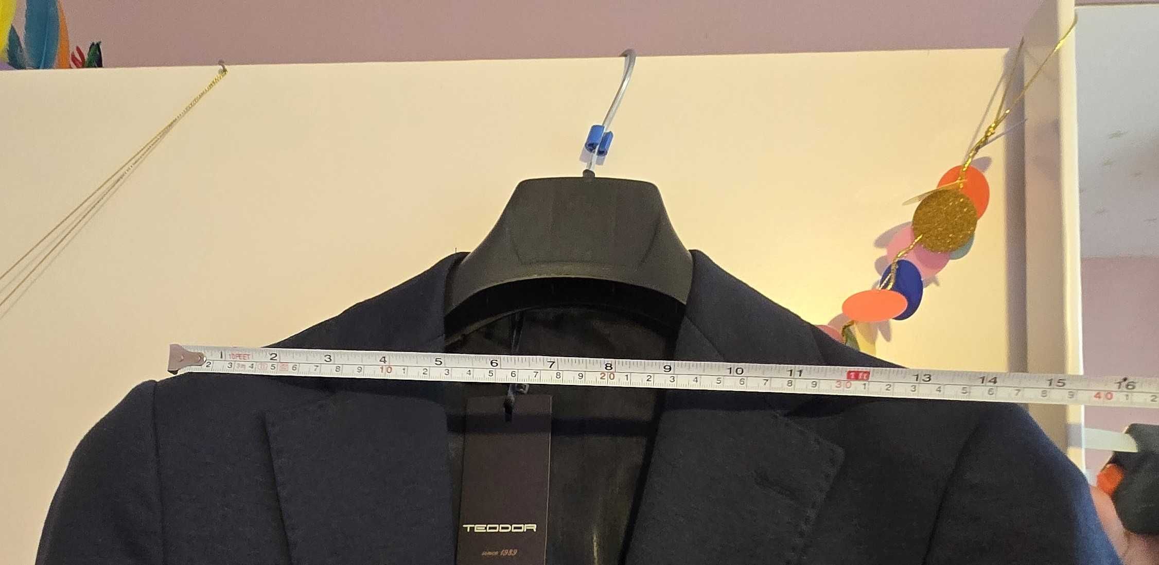 Тъмносиньо сако Теодор, размер 46, slim fit