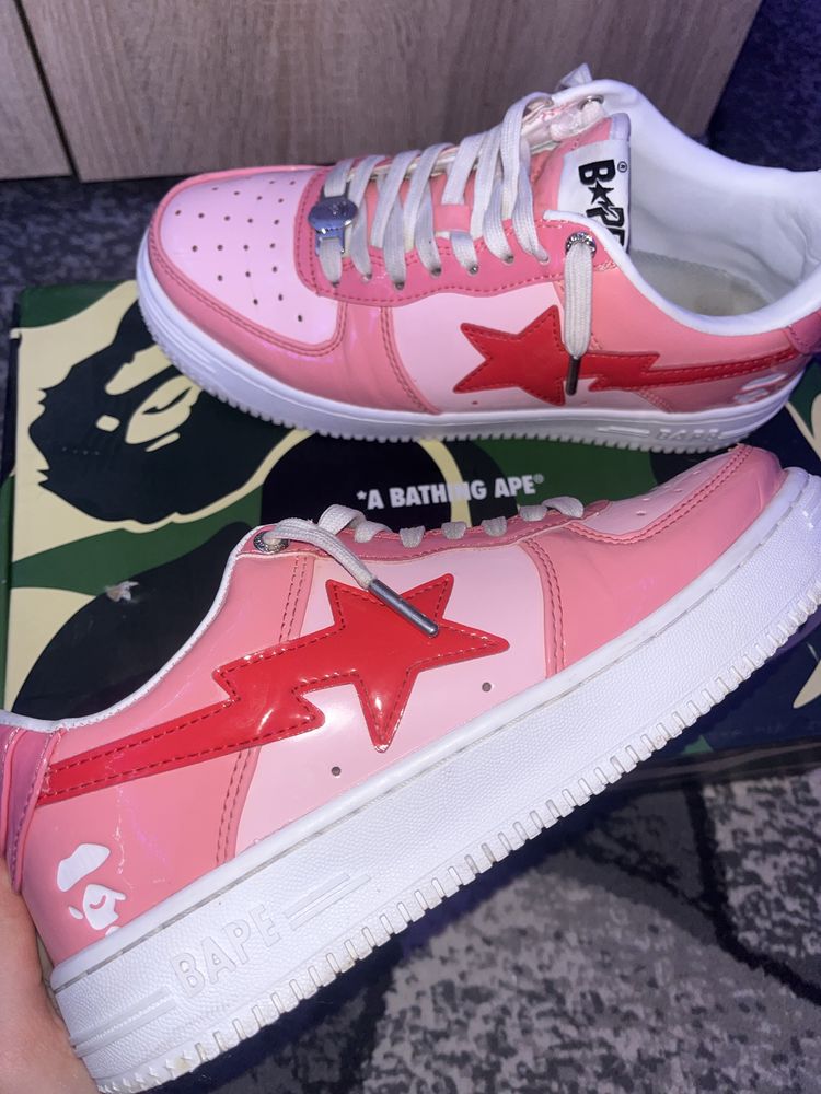 Pink bape sta shoes маратонки unisex