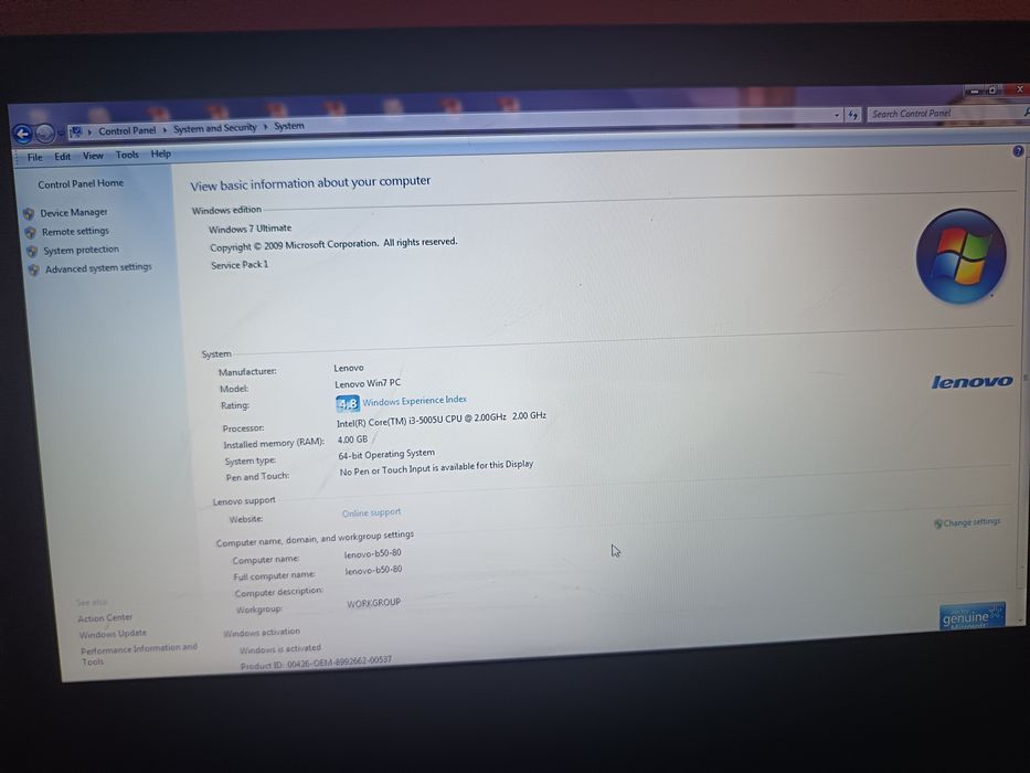 Vând/ schimb laptop lenovo B50-80
