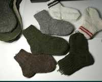 Шерстяные носки -ручное вязание.