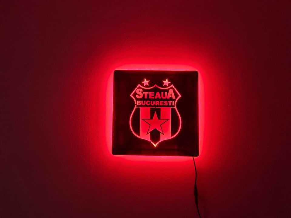 Sigla Steaua Bucuresti decorativa cu led