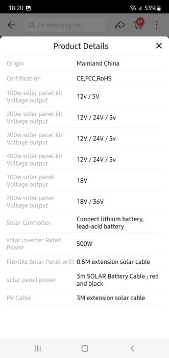 Kit mobil 4 panouri fotovoltaice flexibile -400w