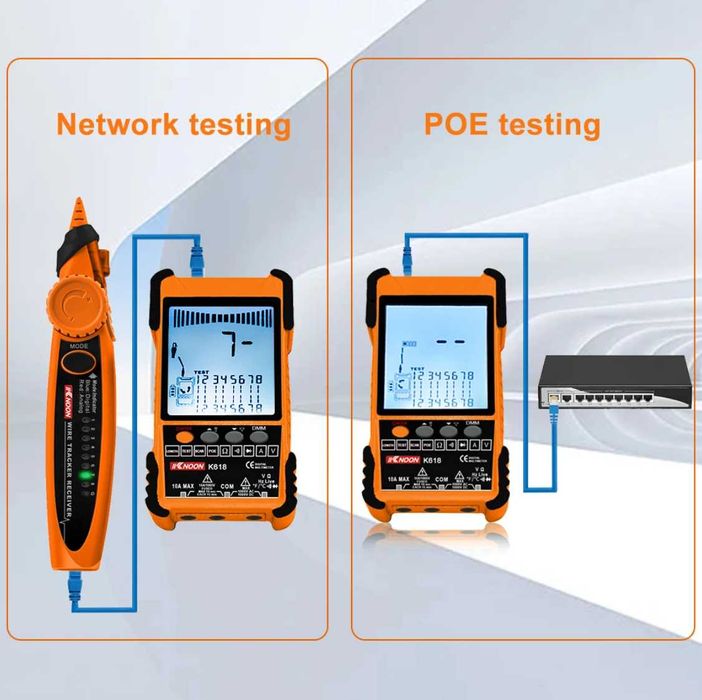 Многофункционален мултимер и тестер за мрежови кабели KKNOON - K618