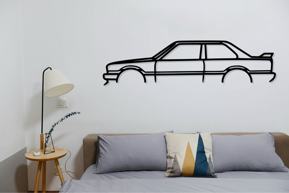 Wall Art, Tablou BMW E30 M3 Siluetă