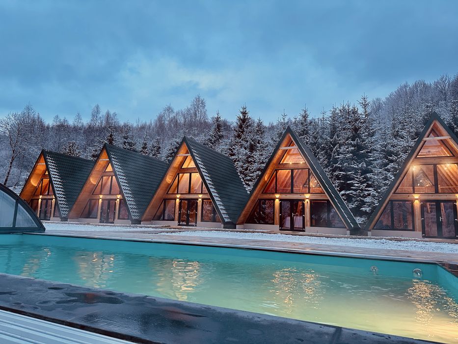 Cabana A-frame cu piscină de inchiriat Rachitele-Cluj