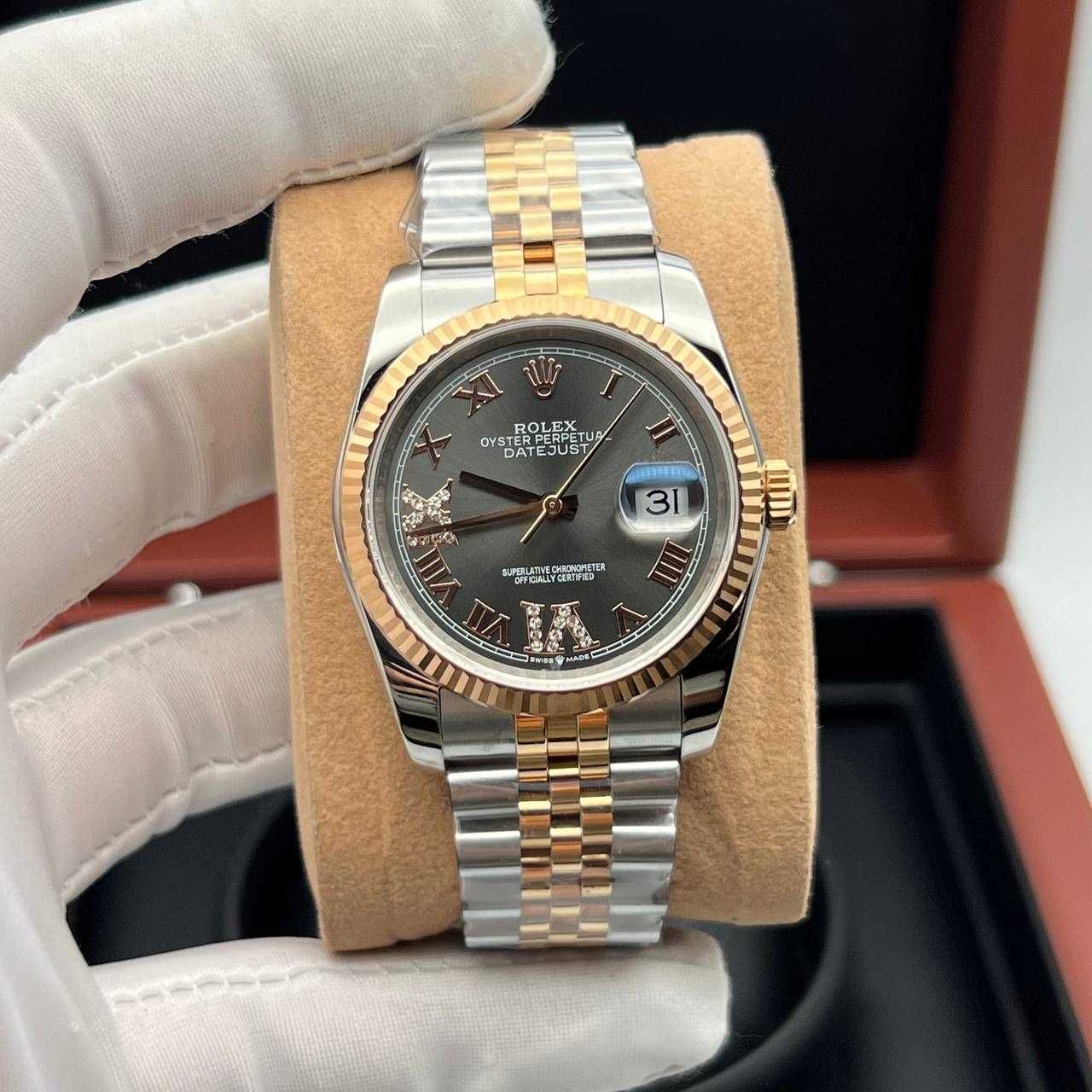 Rolex Datejust 36mm сребро - розово злато 1