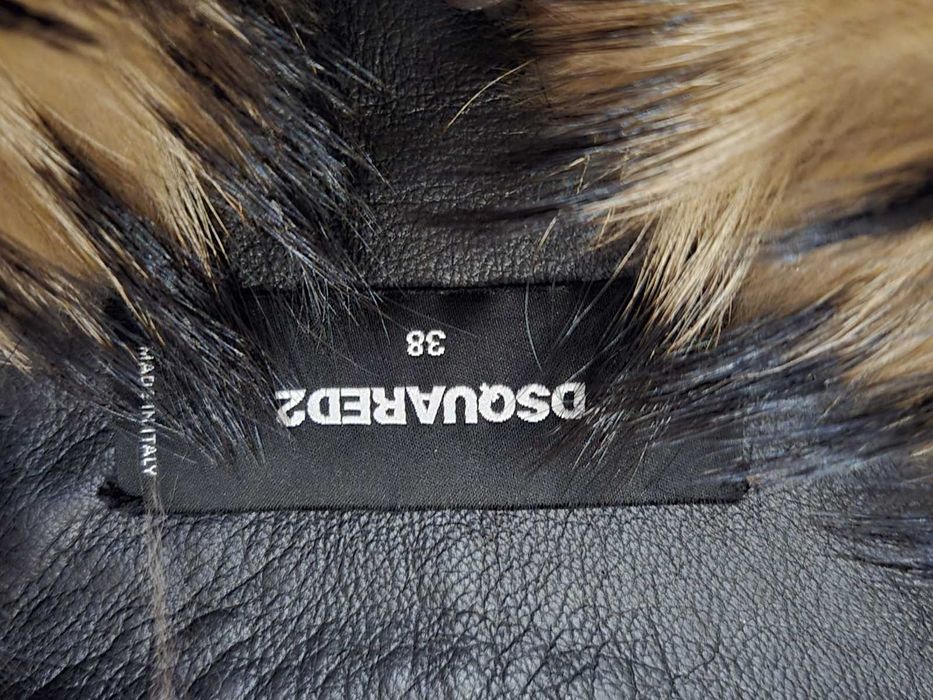 DSQUARED2 оригинален нов дамски елек от ракун