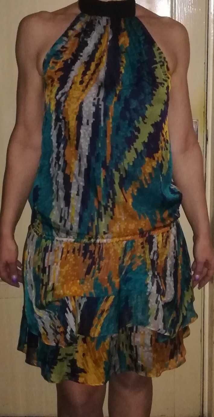Rochie multicolora voal ZARA