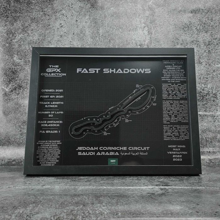 Jeddah – Hartă 3D circuit Formula 1 Saudi Arabian GP • GPX Collection