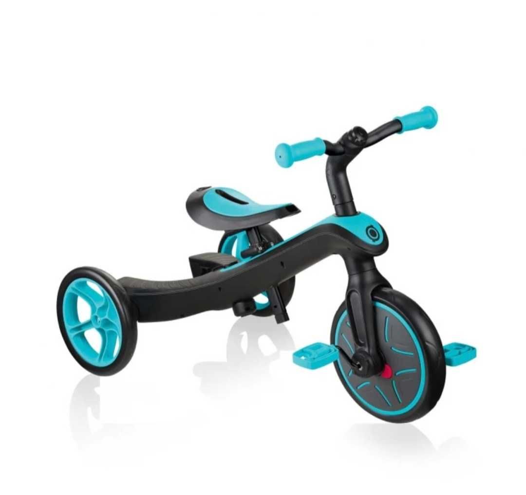 Детска триколка Globber 4 в 1 - Trike Explorer, синьо-зелена