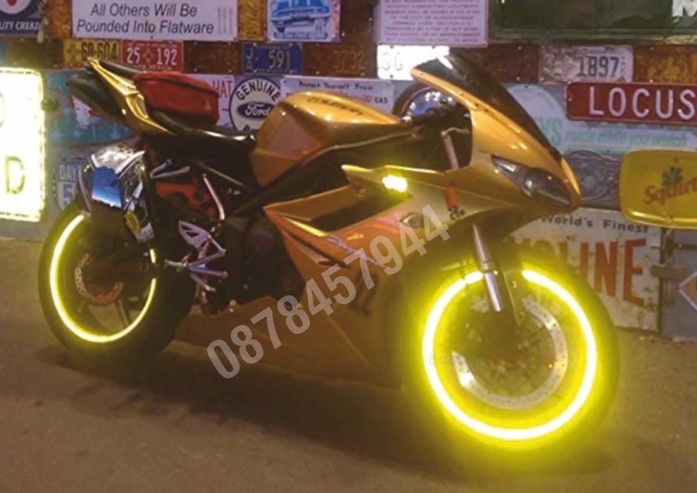 Светлоотразителни кантове ленти за мотоциклет автомобил кола светещи