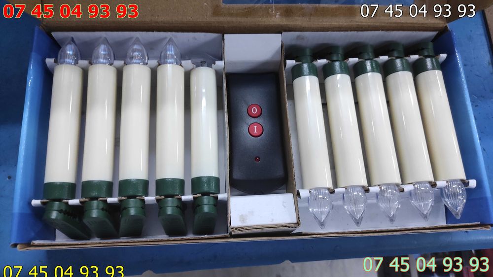 set NOU lumini pom brad 10 cu telecomanda fara baterii