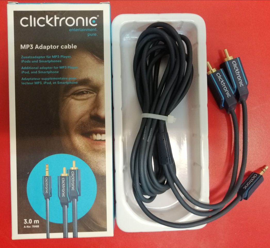 Cablu Clicktronic 2xrca Jack 3m