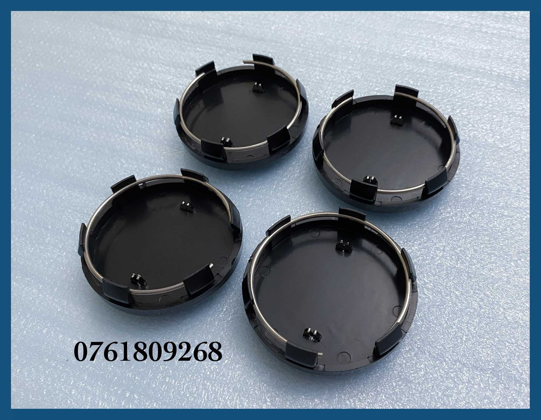 Set 4 capace negre 60mm jante aliaj Renault