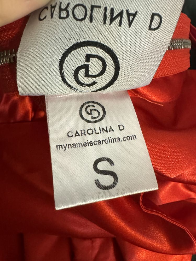 Rochie elegantă roșie, scurtă, mărimea S, Carolina D
